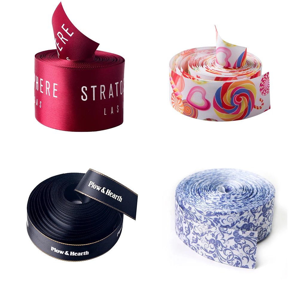 high quality 1/8 inch to 4 inch wholesale custom print  Solid Color  all color  Satin Ribbon for gift packing