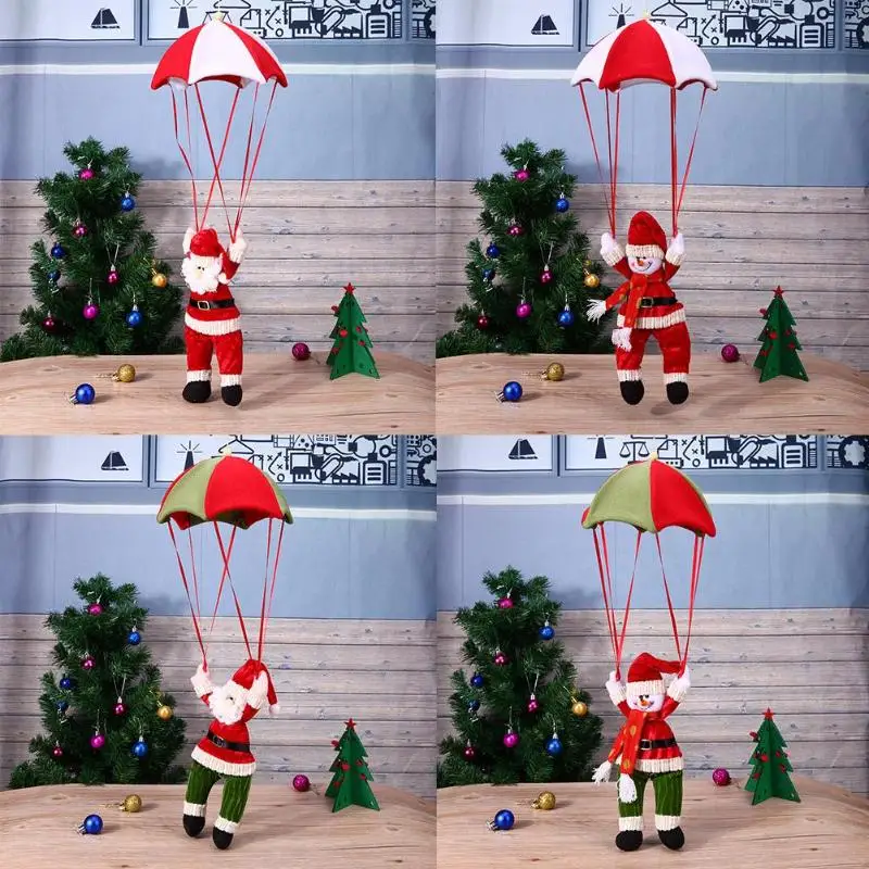 Christmas Home Ceiling Decorations Parachute Santa Claus Smowman New Year Hanging Pendant Christmas Decoration Supplies