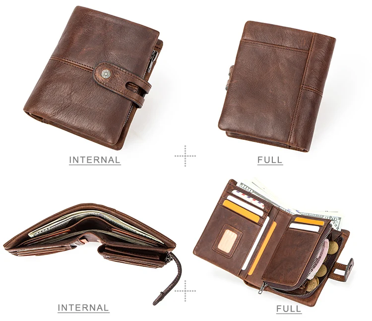 Contact's Genuine Leather Wallet for Men RFID Blocking Bifold 13 card slots with Coin Pocket