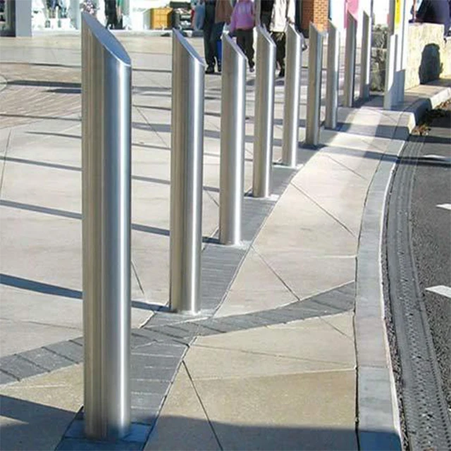 Brush Surface Fixed Bollards 316l 304 Stainless Steel Parking Lots ...