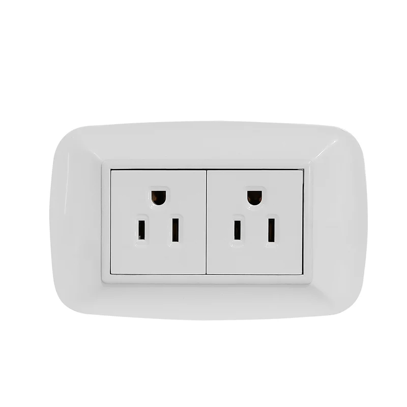 luxury switch socket wall mounted type US 3pin socket outlet factory OEM all colors