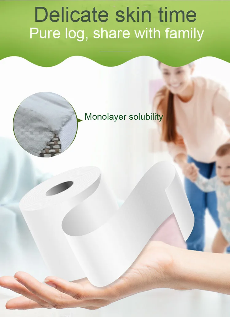 Custom Watersoluble White Biodegradable Cheap Bathroom Tissue Jumbo