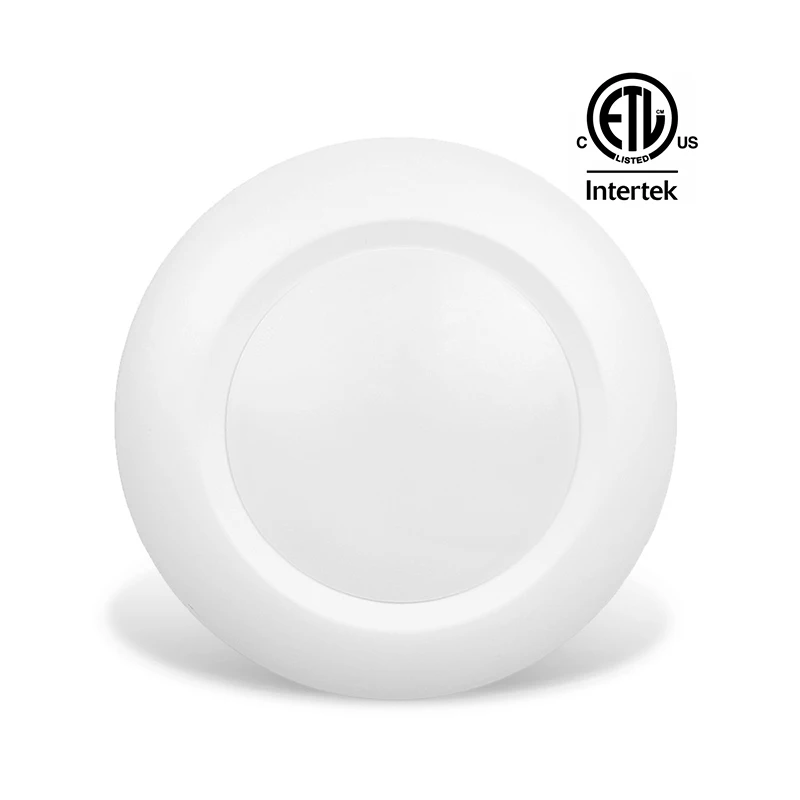 ETL 6 Inch LED Recessed Ceiling Light Flush Mount LED Disk Light 3000K Warm White Wet Rated Dimmable Installed in J Box