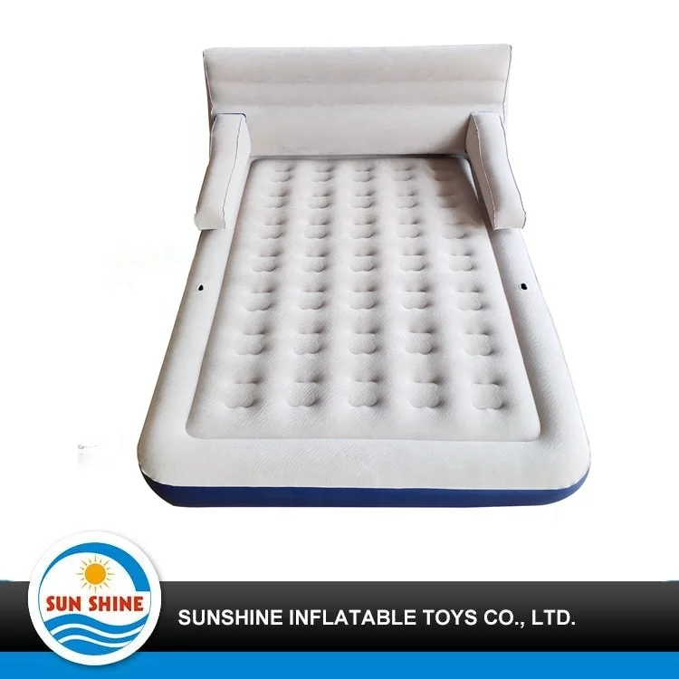 Oem Durable Pvc Flocked Single Air Mattress Inflatable Airbed With