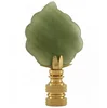Polished brass green aventurine stone slice lamp finials/fan lamp pull parts hardware use for portable lamps 2.5 inches height