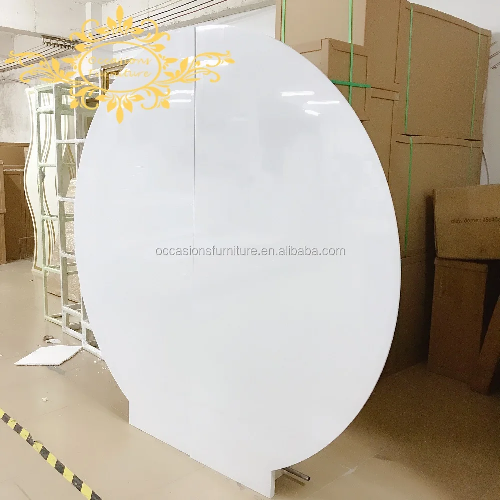 White Acrylic Wall Wedding Round Board Buy Wedding Backdrop,Backdrop