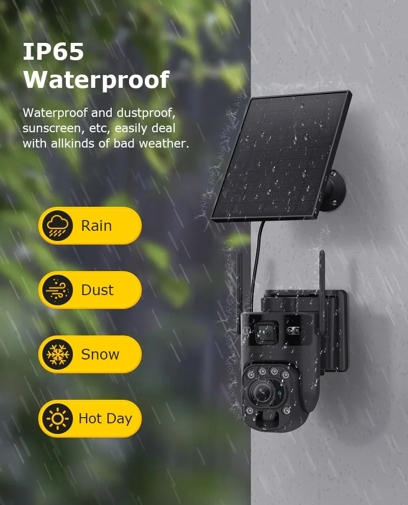 批发6MP双镜头户外高清子弹摄像机20x光学变焦4g太阳能夜视CMOS云