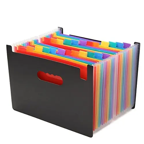 Portable Accordion A4 Expandable File Folder Large Capacity Plastic ...