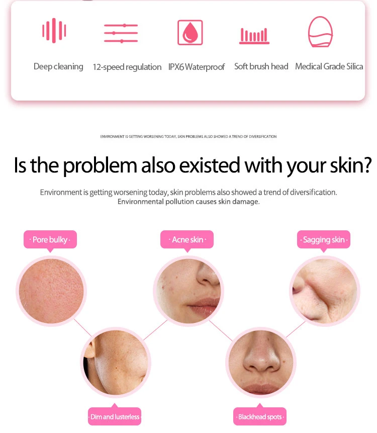 silicone facial brush