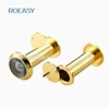 Golden colour peephole door viewer with cover