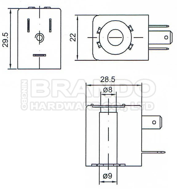 Mpm Connector 4v Pneumatic Solenoid Valve Coil Evi 7/9 Ip65 100%ed ...