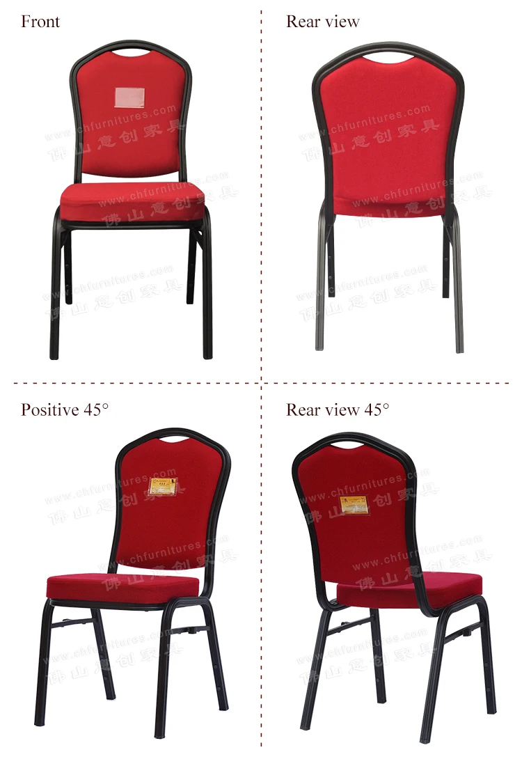 Commercial Used Stackable Wedding Hotel Luxury Aluminium Banquet Chair