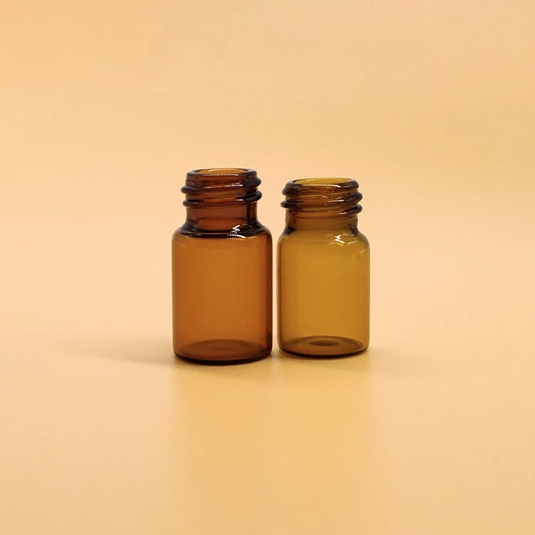 6ml8ml10ml 带螺旋盖的透明药物玻璃瓶样品