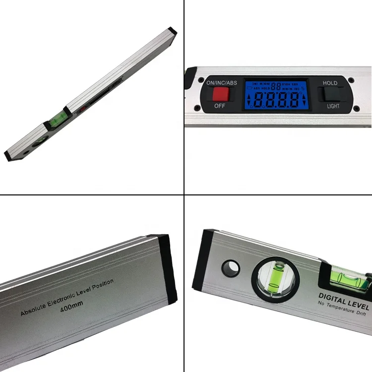 Dl1802 Backlight Lcd Screen Heavy Duty Aluminum Measuring Digital Level