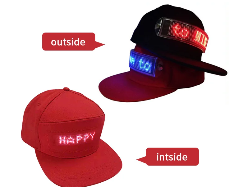 Iledshow Led Usb Rechargeable Led Luminous Cap Led Light Digital