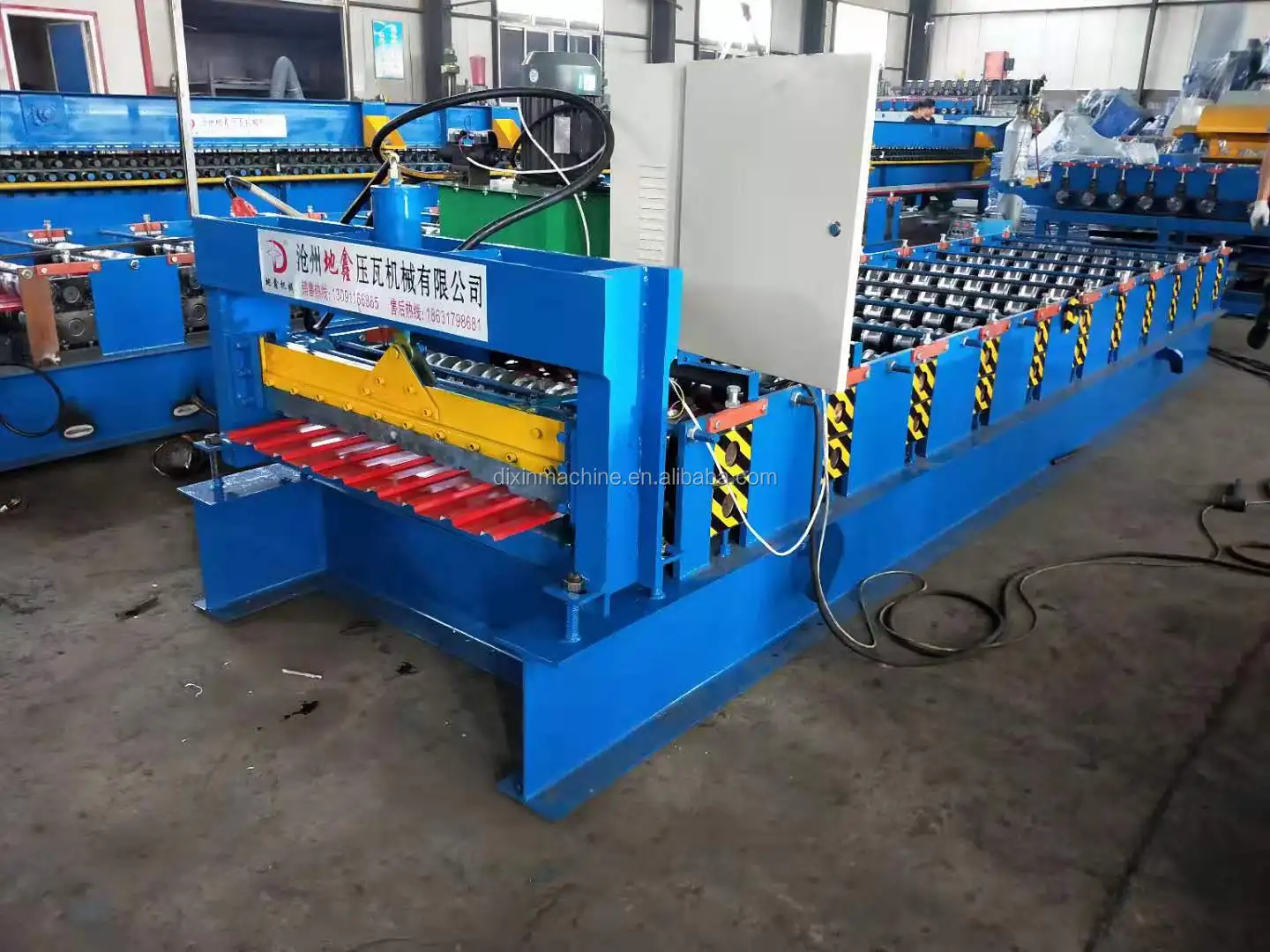 PLC Controlled Automatic Trapezoid Metal Roof IBR Sheet Roll Forming Machine for Sales
