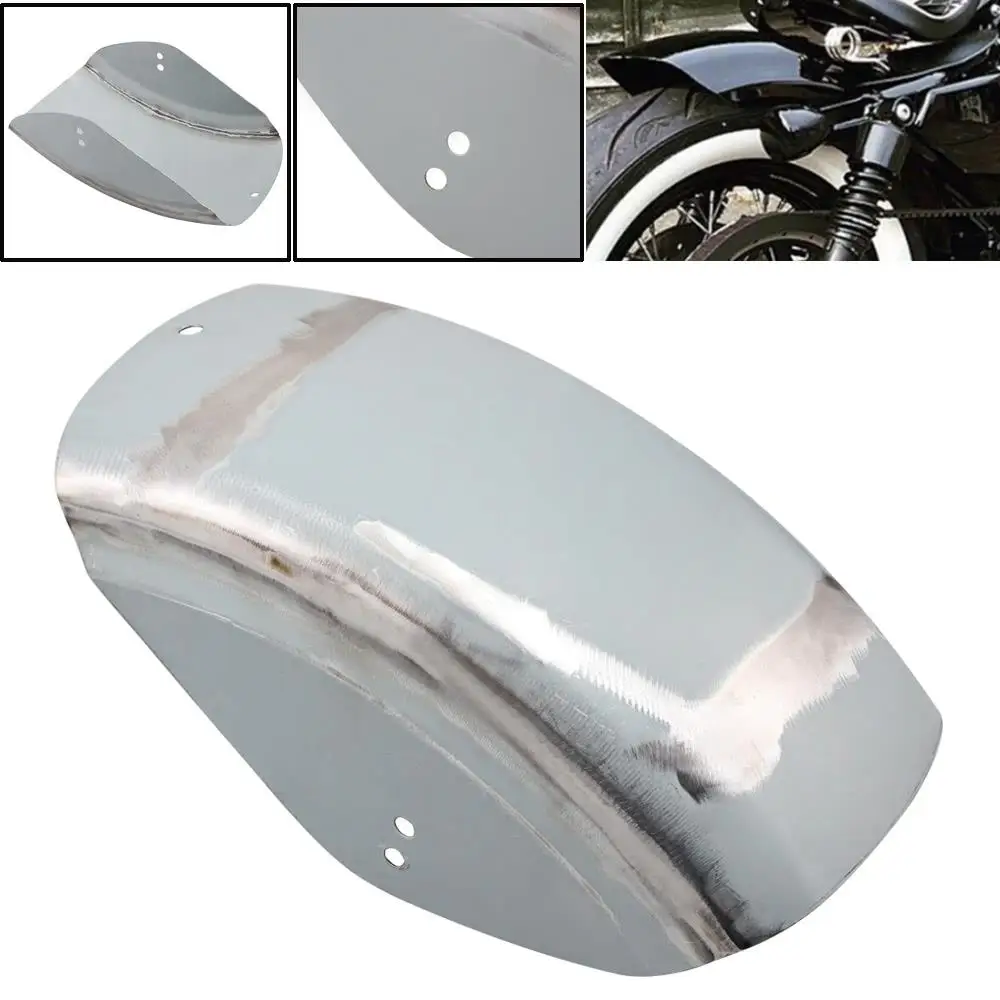 Motorcycle Raw Finish Short Iron Flat Rear Fender Mudguard for Harley Sportster Iron XL 883 1200 48 72 Bobber Custom Cafe Racer