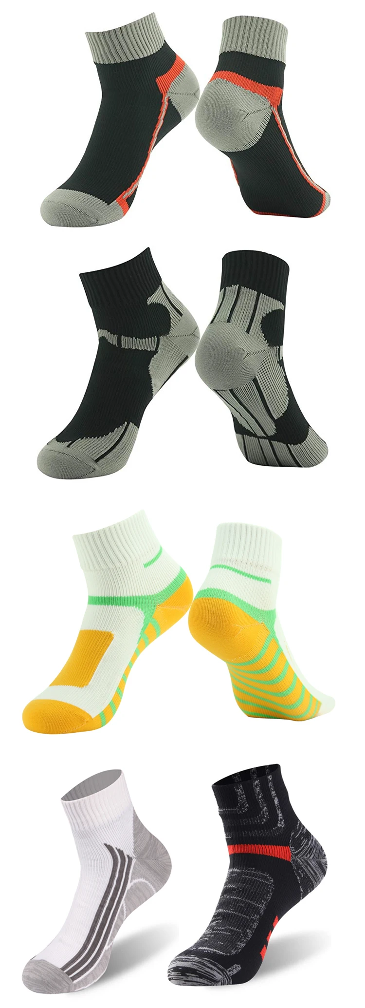 Enerup Kids Short Sports Hiking Oem Kaus Kaki Wholesale Custom Women Mens Print Waterproof Breathable Socks