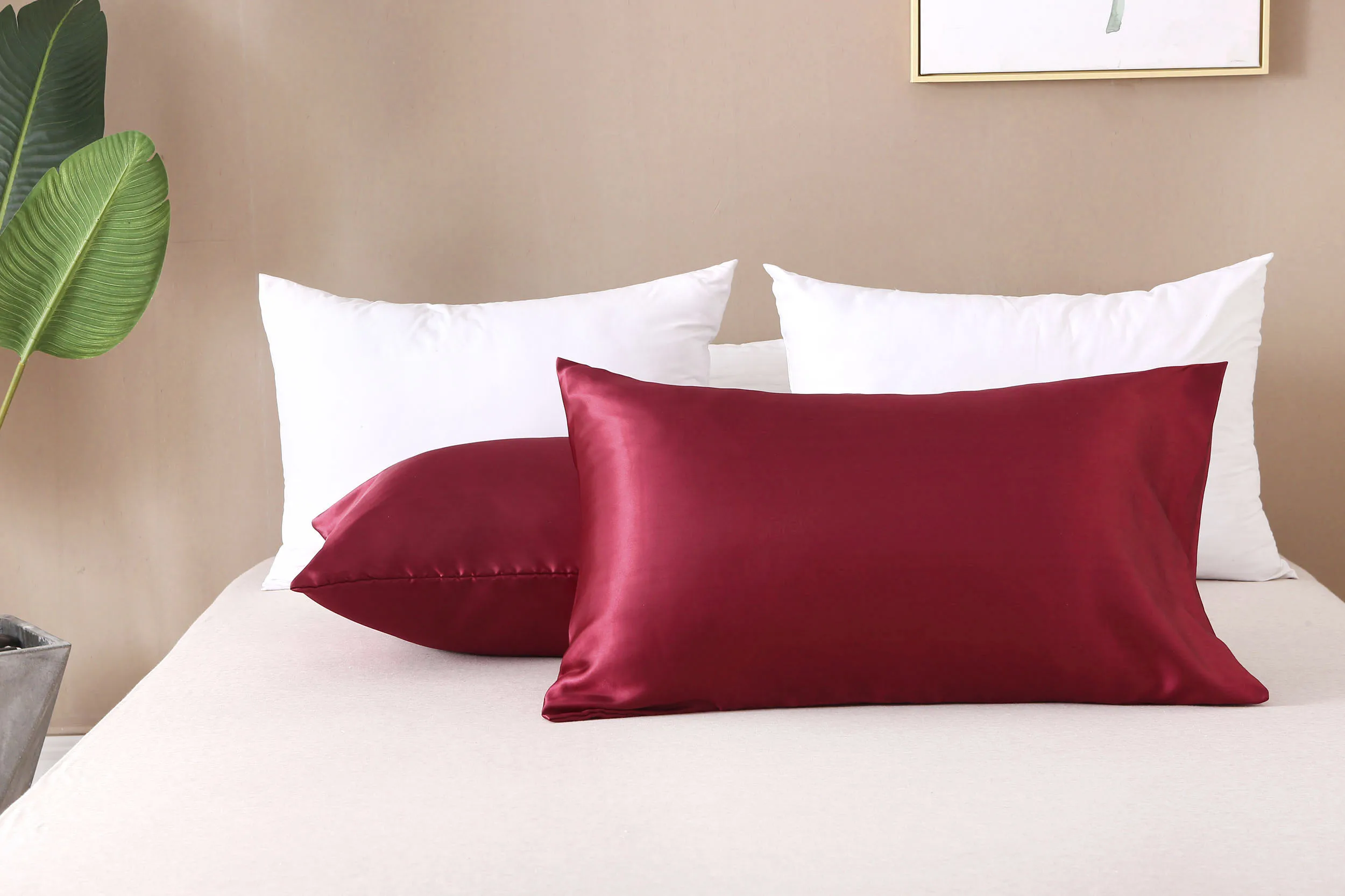 Amazon Hot Selling Custom Envelope Closure Silky Satin Pillowcase For