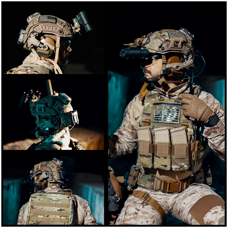 TS TAC-SKY Adaptateur Rail Latéral Pour Casque Tactique High Cut - Montage Solide Pour Accessoires Airsoft Et Militaire