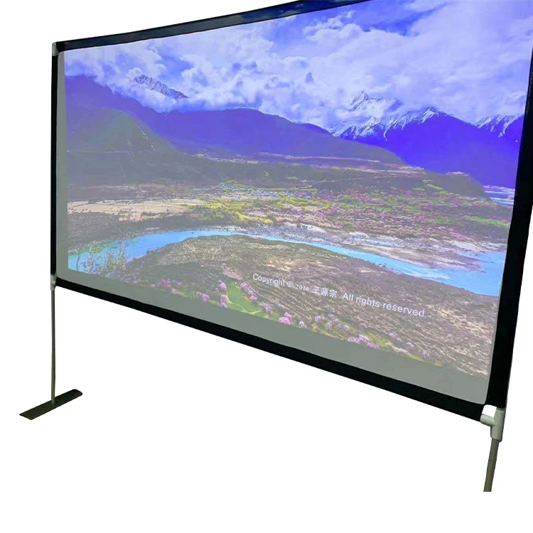 With Stand Adjustable Heigh Fold Easy Fast Pole Theater Screen