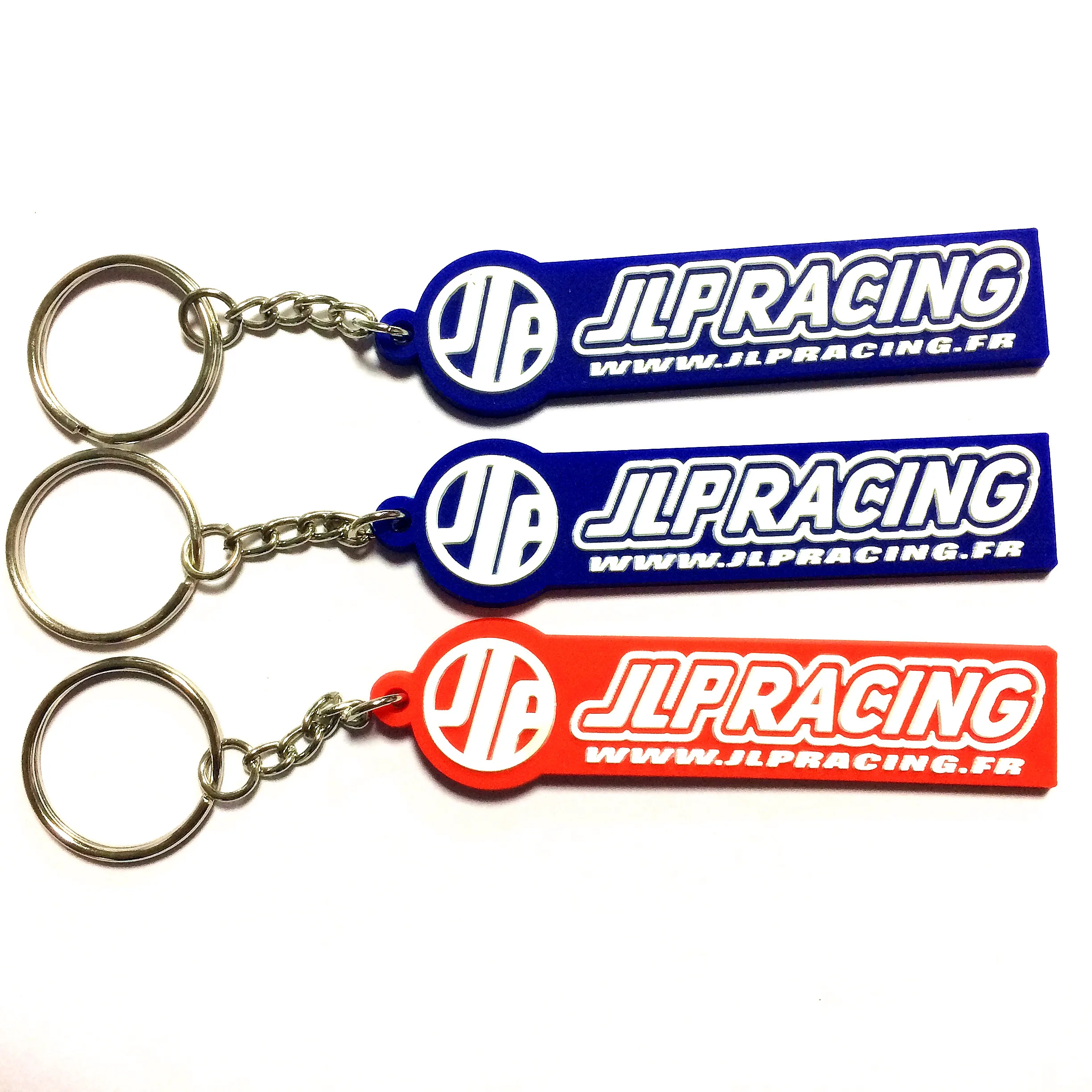 animal design soft rubber pvc led logo keyring