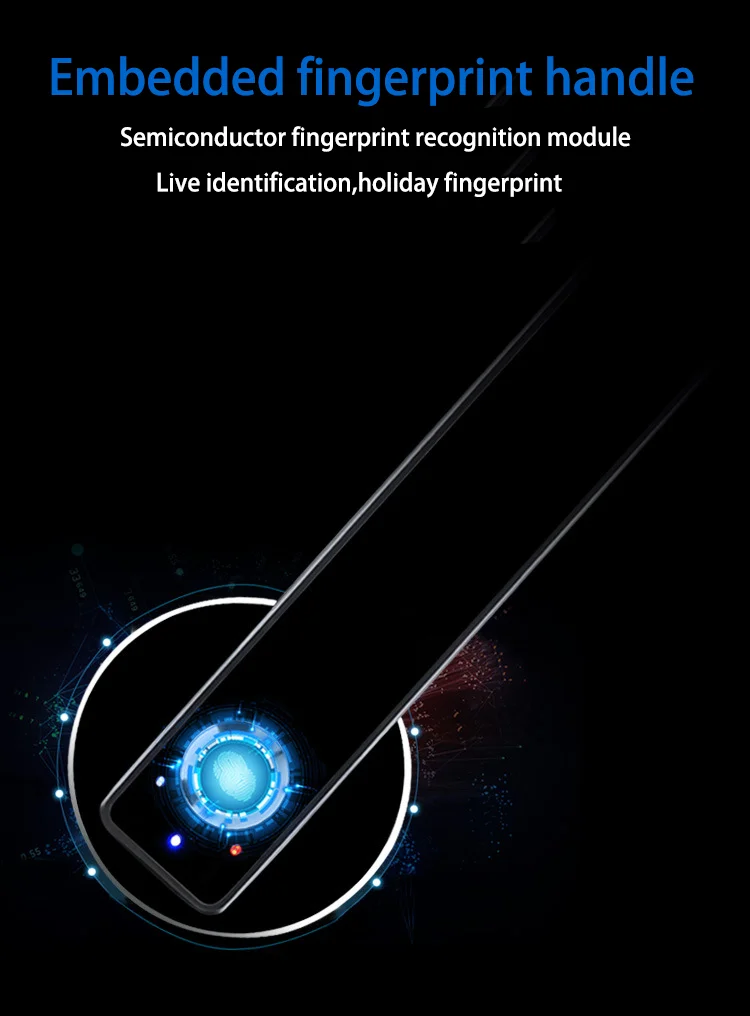 Convenience And Simply Style Smart Fingerprint Bedroom Door Lock For