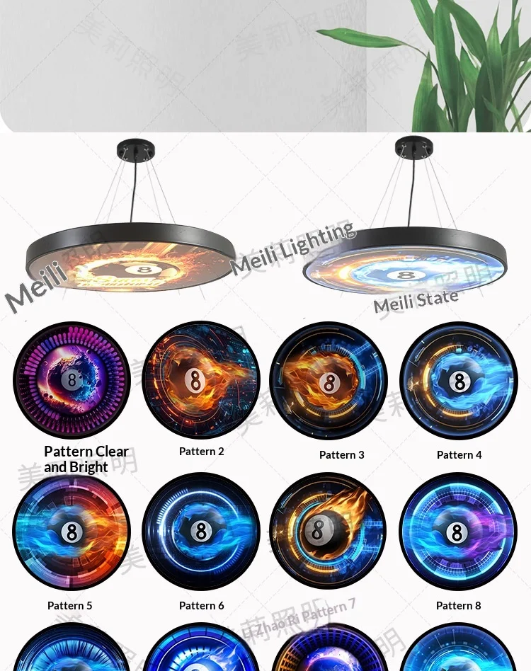 product pool hall chandelier e sports club gym decoration lights bar arcade custom starry sky pattern atmosphere lights energy efficient-5
