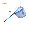 Rubber Mesh Fishing Landing Net Aluminum Collapsible Fishing Net Safe Fish Catching or Releasing Fish Landing Net