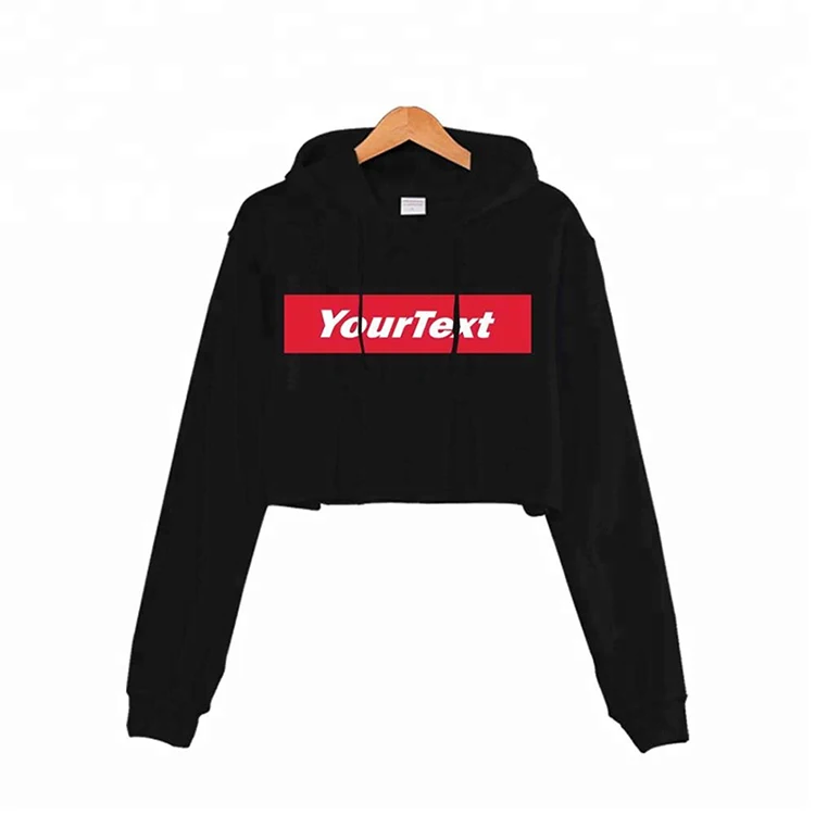 Customizable Blank Crop Top Hoodie Ready Goods. No Minimum For ...