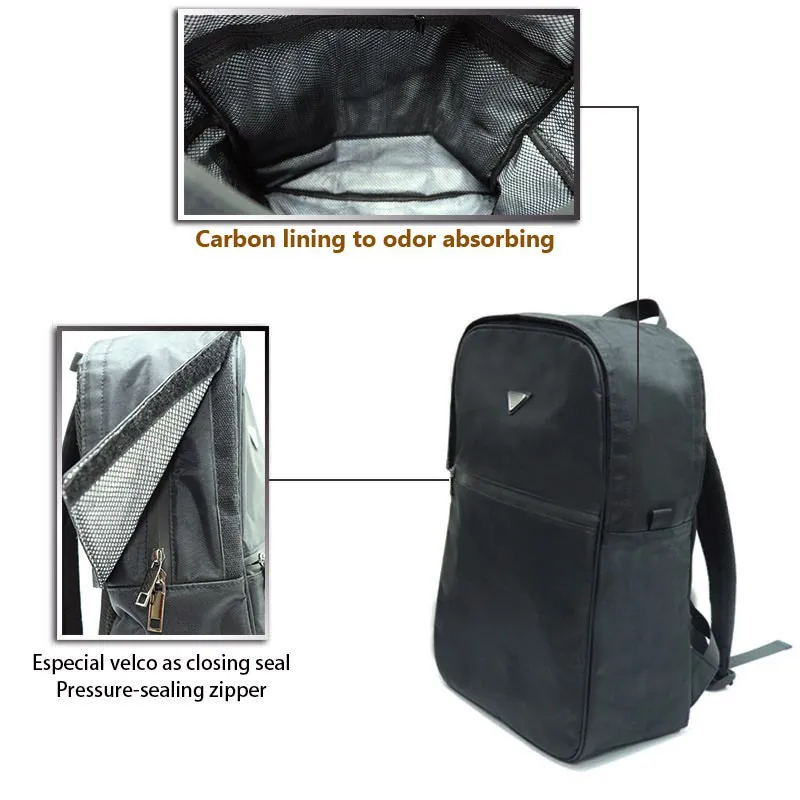 Customized Carbon Lining Smelly Proof Odor Proof Shoulder Bag For Weed Accessories Storage Herb