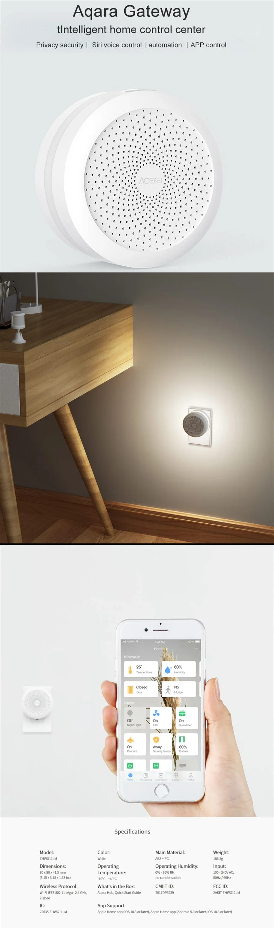 Aqara new devices smart home appliances zigbee wireless technology gateway - ANKUX.COM