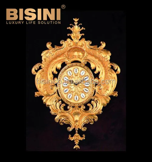 Gorgeous Gilt Brass With 24k Gold Plated Decorative Wall Clock Luxury 