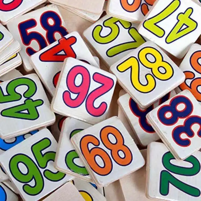 Best selling Maths Teaching Box Set Children Wooden Number Counting Math Toy Mathematics Sticker Calculate Game Educational wood