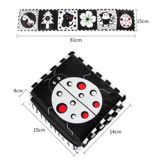 2023 High Contrast Black And White Soft Books Baby Soft Baby Touch And