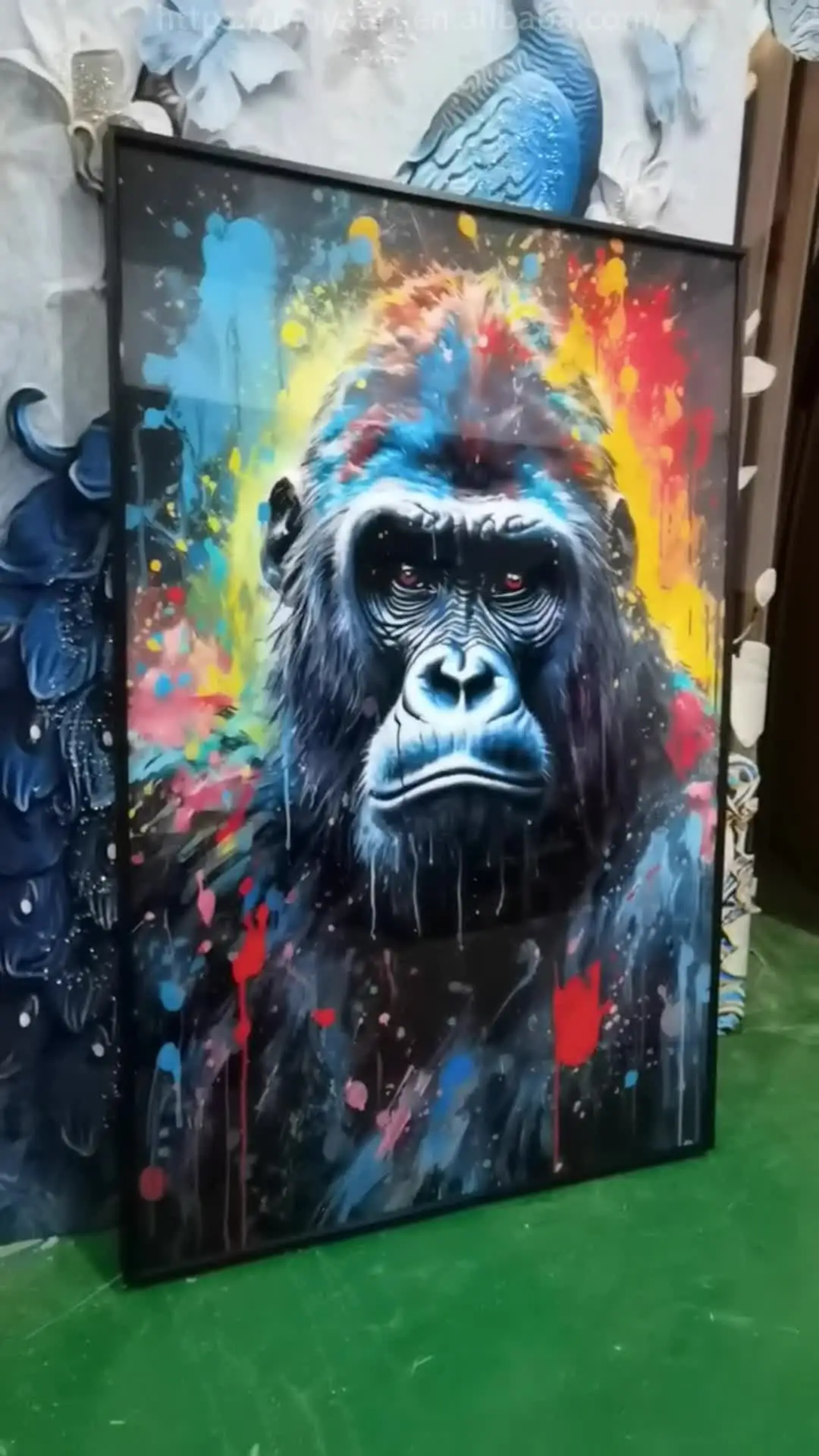 アンティアス130　ポッピンDJ.　クマノミ1999　イラスト　カーペンター Monkey with Headphones DJ Monkey Poster and Prints Graffiti