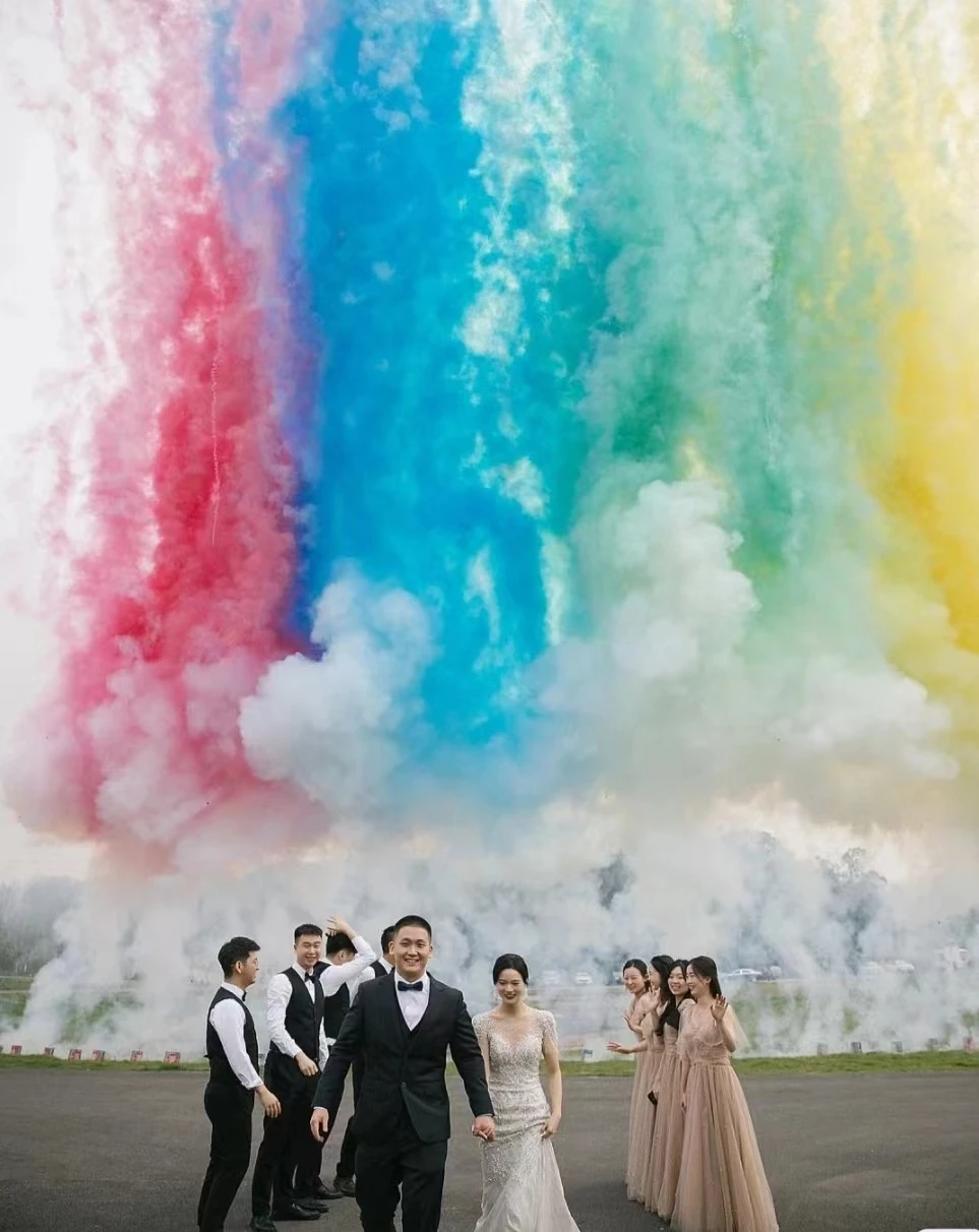 Color Smoke Cake Fireworks Daytime Pyros For Outdoor Wholesale Hot Sale