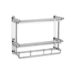 Bathroom shelves space 2 tier home kitchen bathroom shower storage shelf wall mounted bath shelves