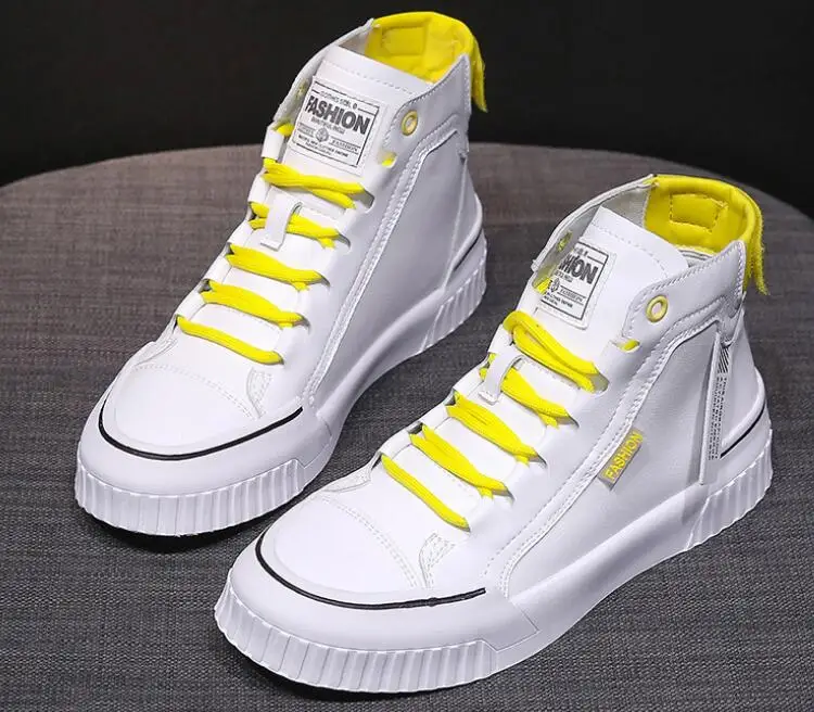 Soft Breathable High Cut Sport Shoes  Fashion comfortable Women Skateboard Shoes Girls White Casual Shoes