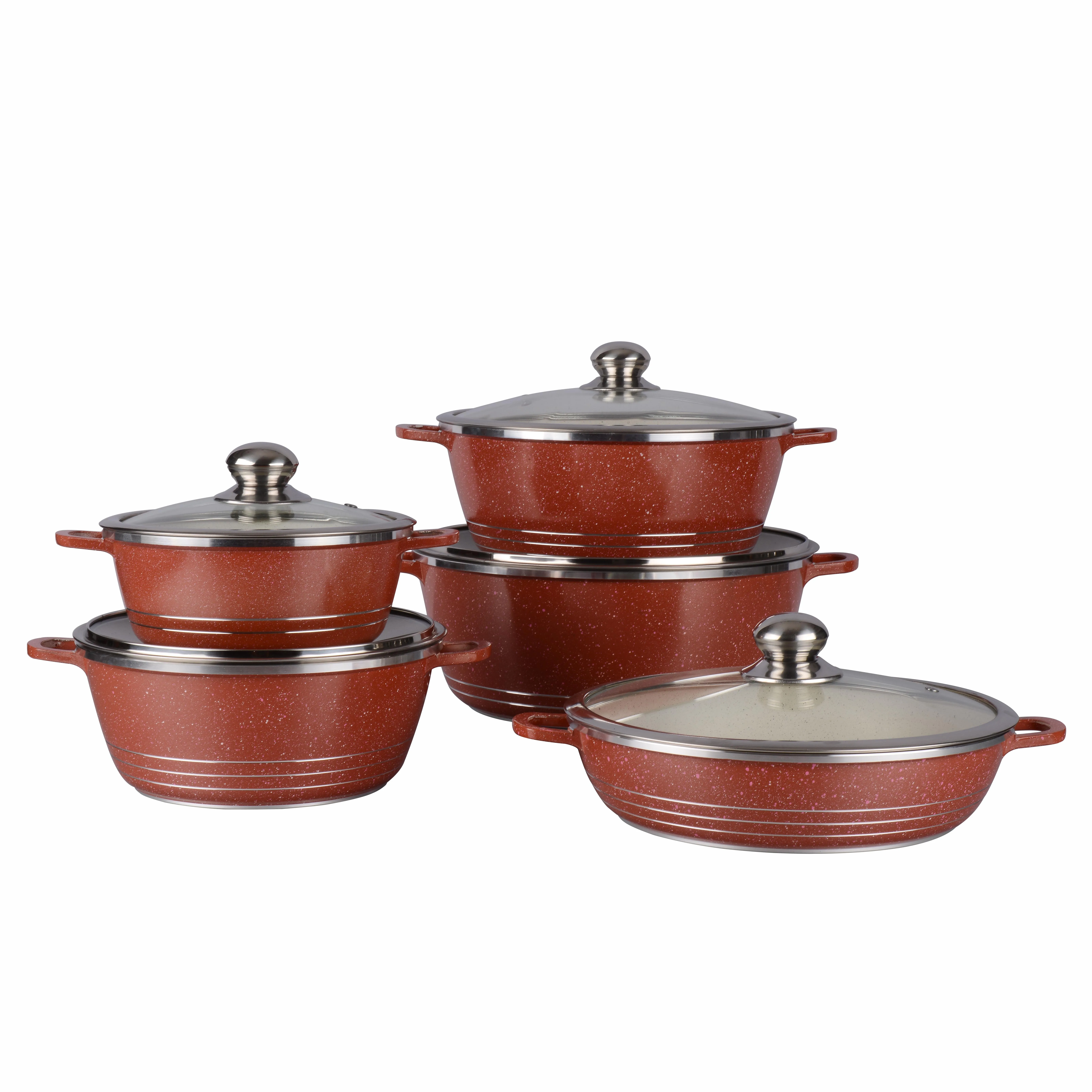 Brand New Housewares triés Aluminium Casserole Pot-Noir Revêtement Céramique 26 cm