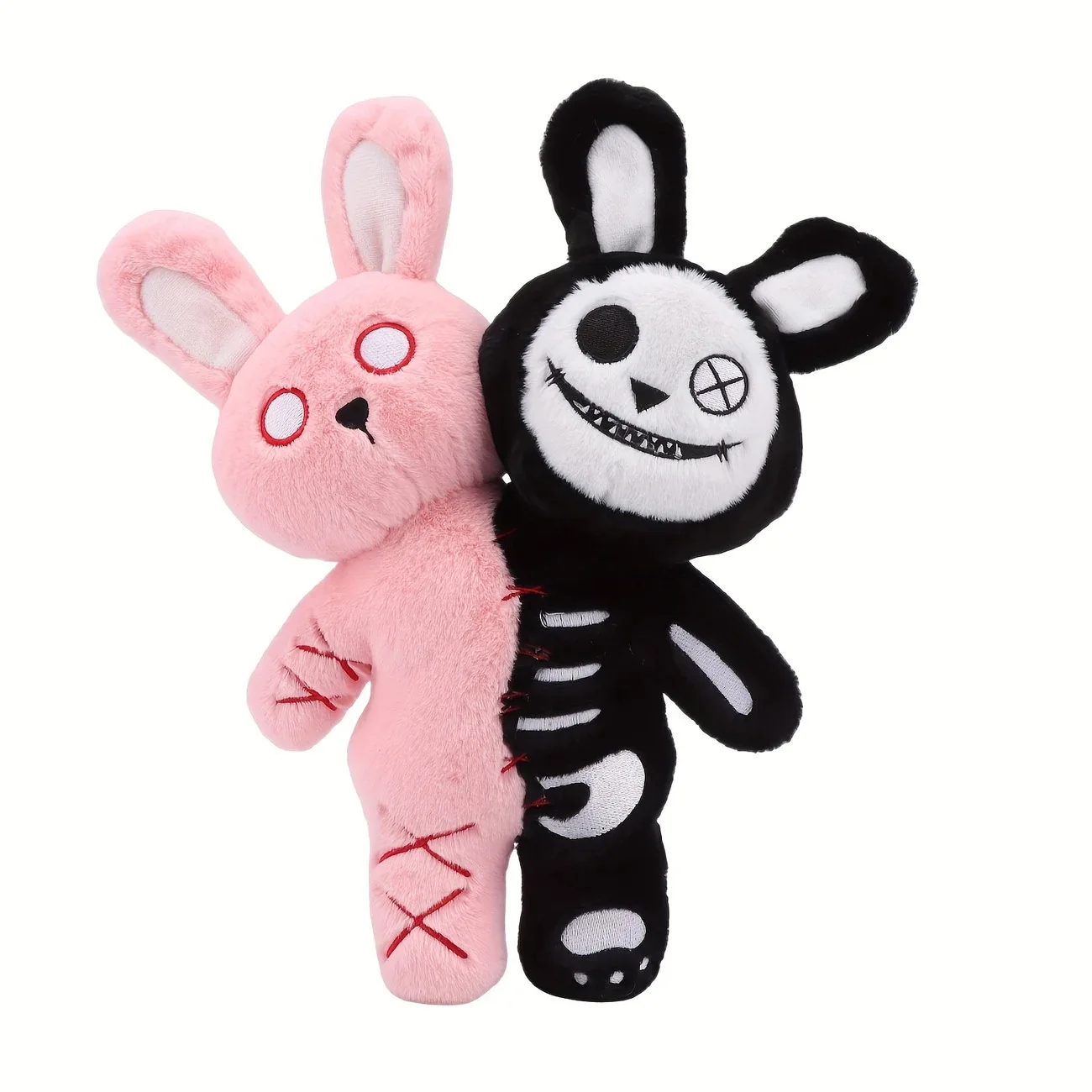 Horror Gotick Double-headed Skull Rabbit Plush Toys Halloween