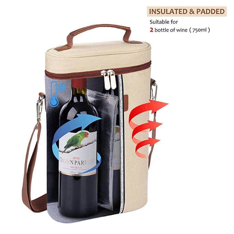 reusable wine cooler bag