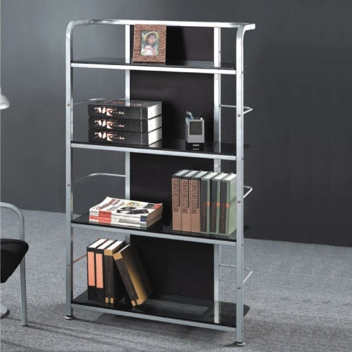 Glass Bookcases Modular Corner Bookshelf With Drawer