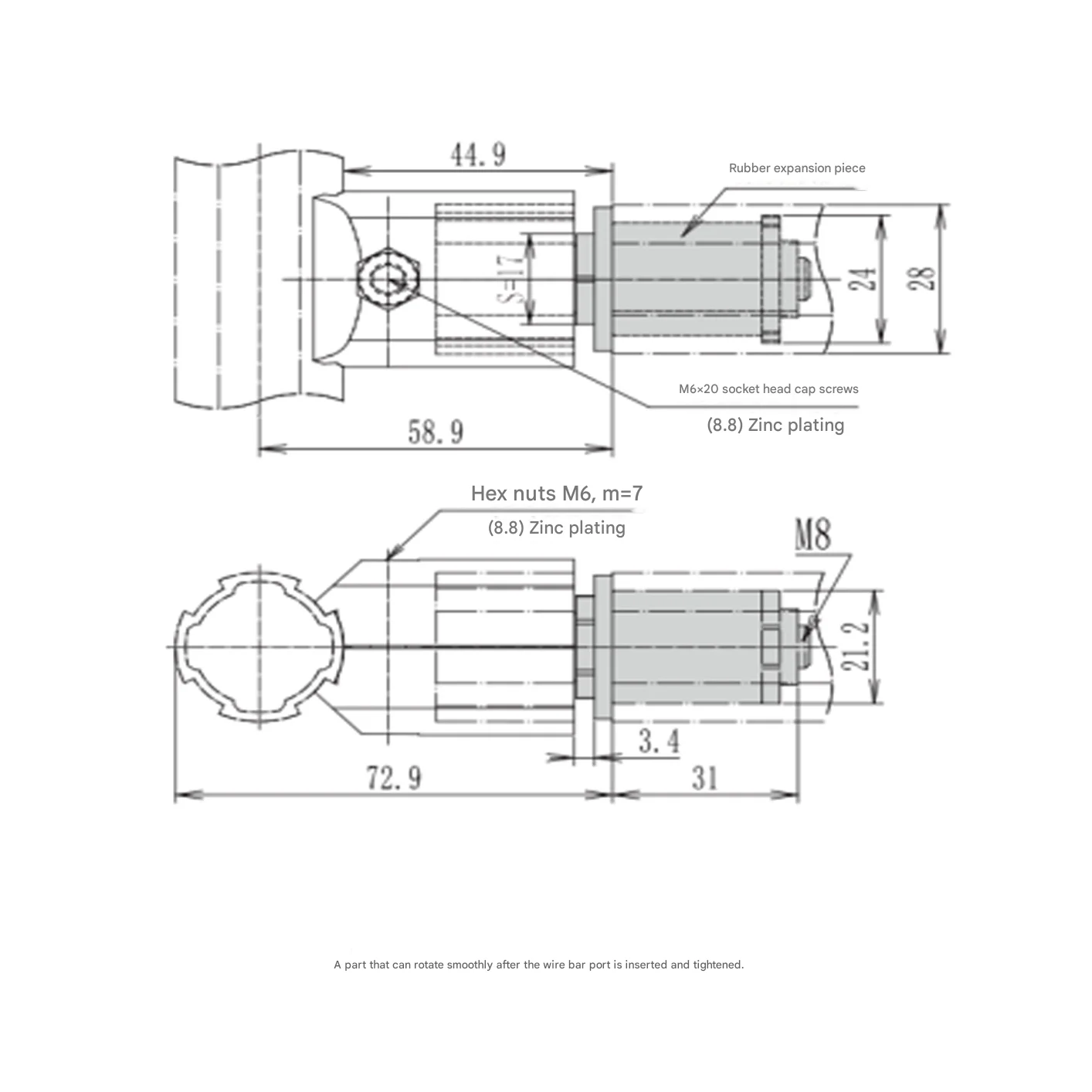 product rotating component 28mm third generation aluminum alloy lean pipeline bar accessories workbench trolley connector auxiliary477-12