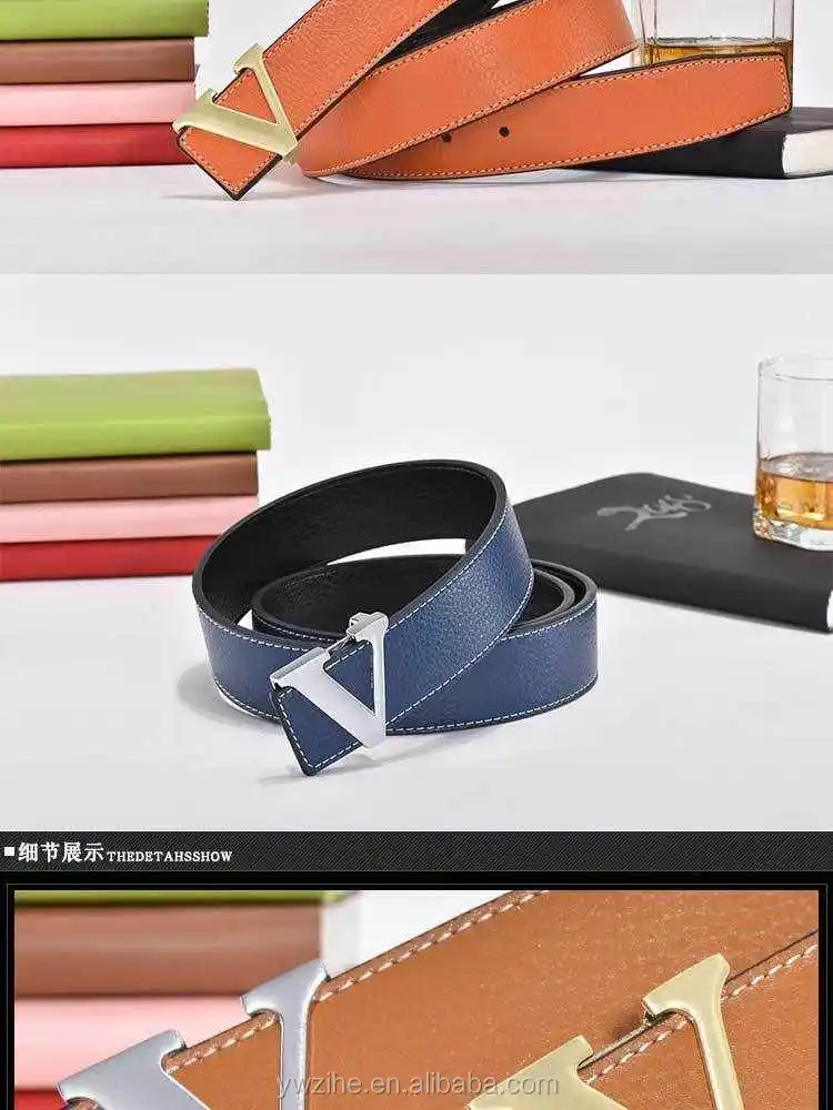 Leather Luxury L V Belt, Luxury V Belts Genuine