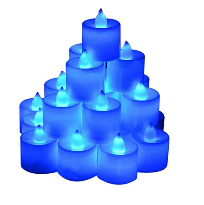 3.7x4.5cm Multi-Colored Led Tea Candle  Light Happy Birthday Color Changing Candle