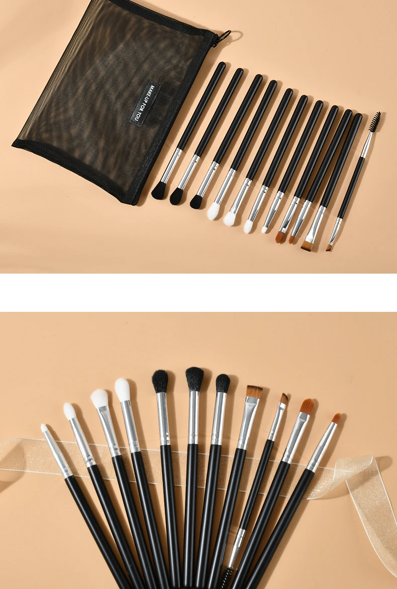 Professional makeup set 11 pcs eyeshadow lip mascara concealer brushes eye brushes set