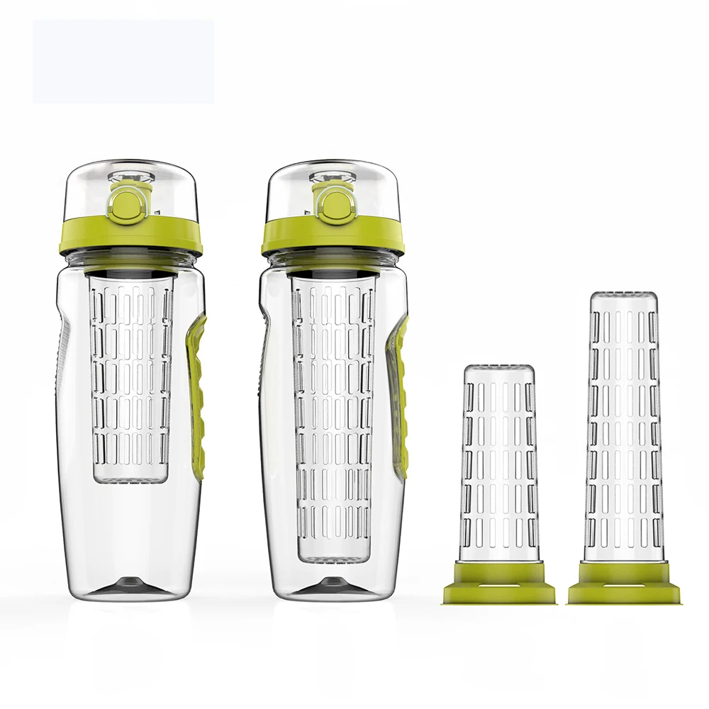 

high quality plastic tritan custom large capacity 32oz eco friendly tritan fruit infuser water bottle, Could be customized