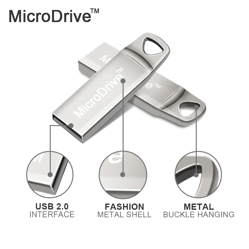 waterproof metal silver pendrive 2gb 4gb 8gb 16gb 32gb 1gb memory stick usb flash drive - ANKUX.COM