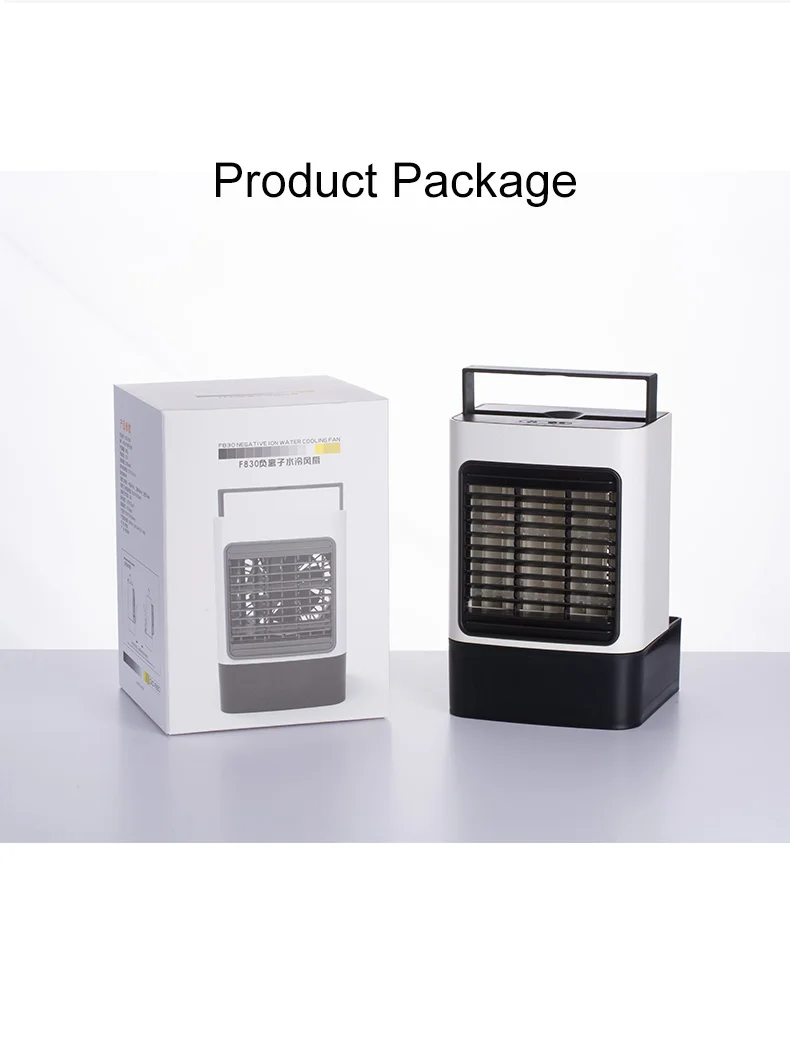 Portable Mini Ice Cooler Fan Usb Table Electric Fan Negative Ion Humidifying Water Cool Fans For